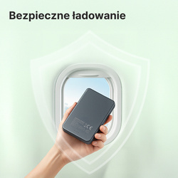 QUALO Recycling power bank 5000 mAh 20W srebrny QRPB-20-07