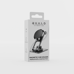 QUALO uchwyt samochodowy magnetyczny na szybę round clear czarny QUSM-S-RC-01