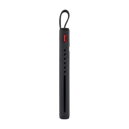 QUALO Transparent power bank 10000 mAh PD z LED 22.5W czarny QTPB10-LD-23-01