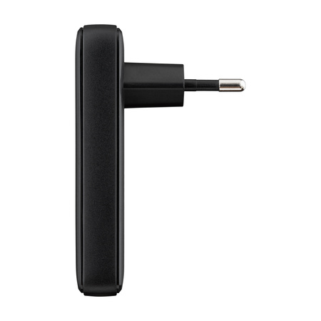 QUALO ładowarka sieciowa GaN ultra slim USB-A USB-C PD 45W czarna QLS-GN-US-AC-45-01