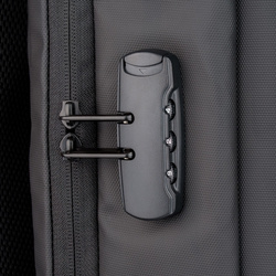 QUALO plecak sztywny wodoodporny z portem USB czarny QPS-W-USB-01
