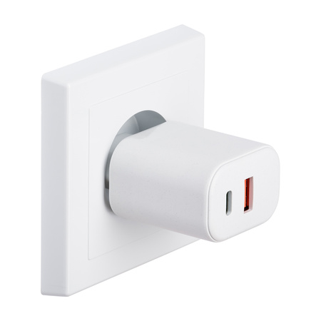 QUALO recycling ładowarka sieciowa 30W USB-A USB-C QLS-AC-30-00