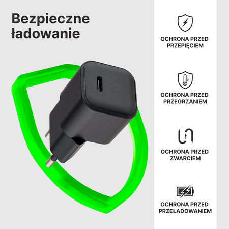 QUALO ładowarka sieciowa Nano PD 20W USB-C QLSN-C-20-01