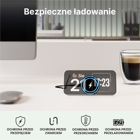 QUALO recycling  ładowarka inducyjna 15W z ringiem QRLI-R-15-01