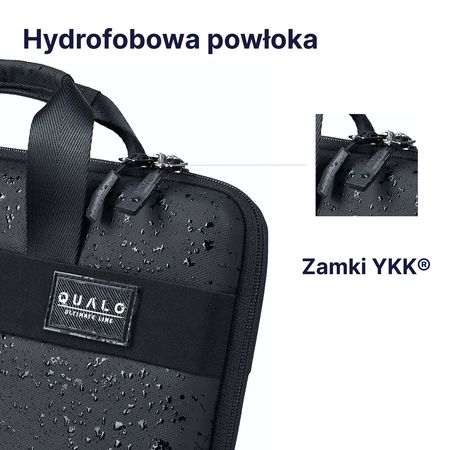 QUALO pokrowiec na laptopa usztywniany z uchwytem 13,3' czarny QPL-SU-01