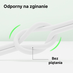 QUALO Recycling kabel USB-A - Lightning 1,5m 2,4A biały QRC-AL-00