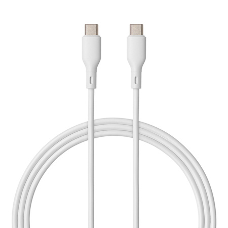 QUALO Recycling kabel USB-C - USB-C 1,5m 3A 60W biały QRC-CC-00