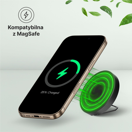 QUALO recycling  ładowarka inducyjna 15W z ringiem QRLI-R-15-01