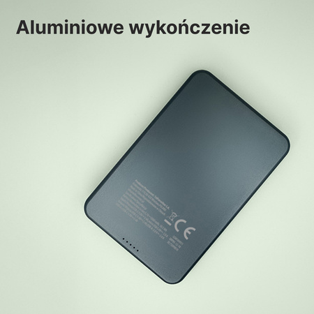 QUALO Recycling power bank 5000 mAh 20W srebrny QRPB-20-07