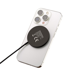 QUALO Transparent ładowarka indukcyjna 15W czarna QTLI-15-01