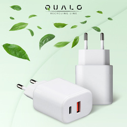 QUALO recycling ładowarka sieciowa 30W USB-A USB-C QLS-AC-30-00