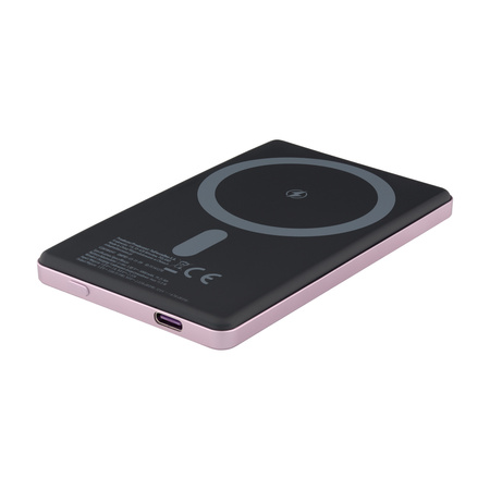 QUALO MagSafe power bank ultra slim 5 000 mAh 15W liliowy QMPB5-US-15-09