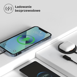 QUALO Transparent ładowarka indukcyjna 15W czarna QTLI-15-01