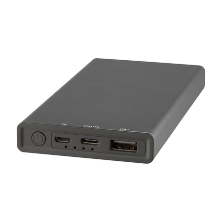 QUALO Recycling power bank 5000 mAh 12W szary QRPB5-12-18
