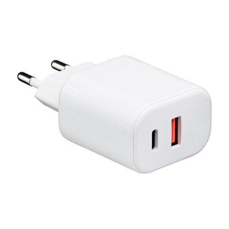 QUALO recycling ładowarka sieciowa 30W USB-A USB-C QLS-AC-30-00