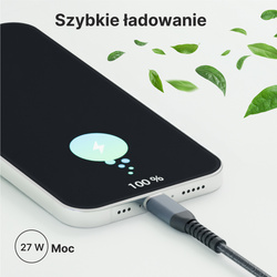 QUALO recycling kabel USB-C/Lightning  2,4A 1m QRC-CL-01