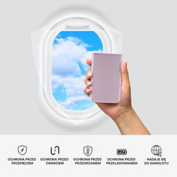 QUALO MagSafe power bank ultra slim 5 000 mAh 15W liliowy QMPB5-US-15-09