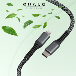 QUALO recycling kabel USB-C/Lightning  2,4A 1m QRC-CL-01