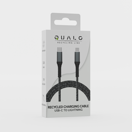 QUALO recycling kabel USB-C/Lightning  2,4A 1m QRC-CL-01