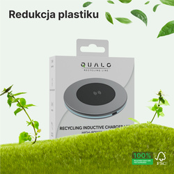 QUALO recycling ładowarka indukcyjna 15W LED srebrna QRLI-15-LD-07