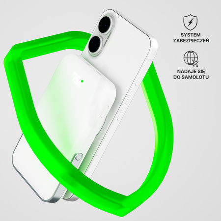 QUALO MagSafe power bank 10000 mAh z LED i podstawką biały QMPB5-LD-00