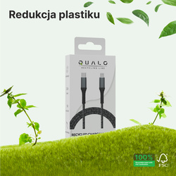 QUALO recycling kabel USB-C/Lightning  2,4A 1m QRC-CL-01
