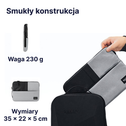 QUALO pokrowiec na laptopa 13,3' szary QPL-13-07