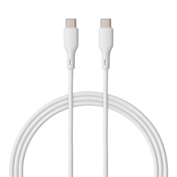 QUALO Recycling kabel USB-C - USB-C 1,5m 3A 60W biały QRC-CC-00