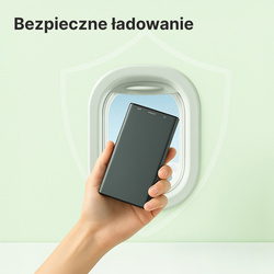 QUALO Recycling power bank 5000 mAh 12W szary QRPB5-12-18