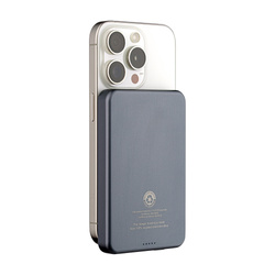 QUALO Recycling power bank 5000 mAh 20W srebrny QRPB-20-07