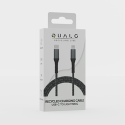 QUALO recycling kabel USB-C/Lightning  2,4A 1m QRC-CL-01