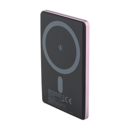 QUALO MagSafe power bank ultra slim 5 000 mAh 15W liliowy QMPB5-US-15-09